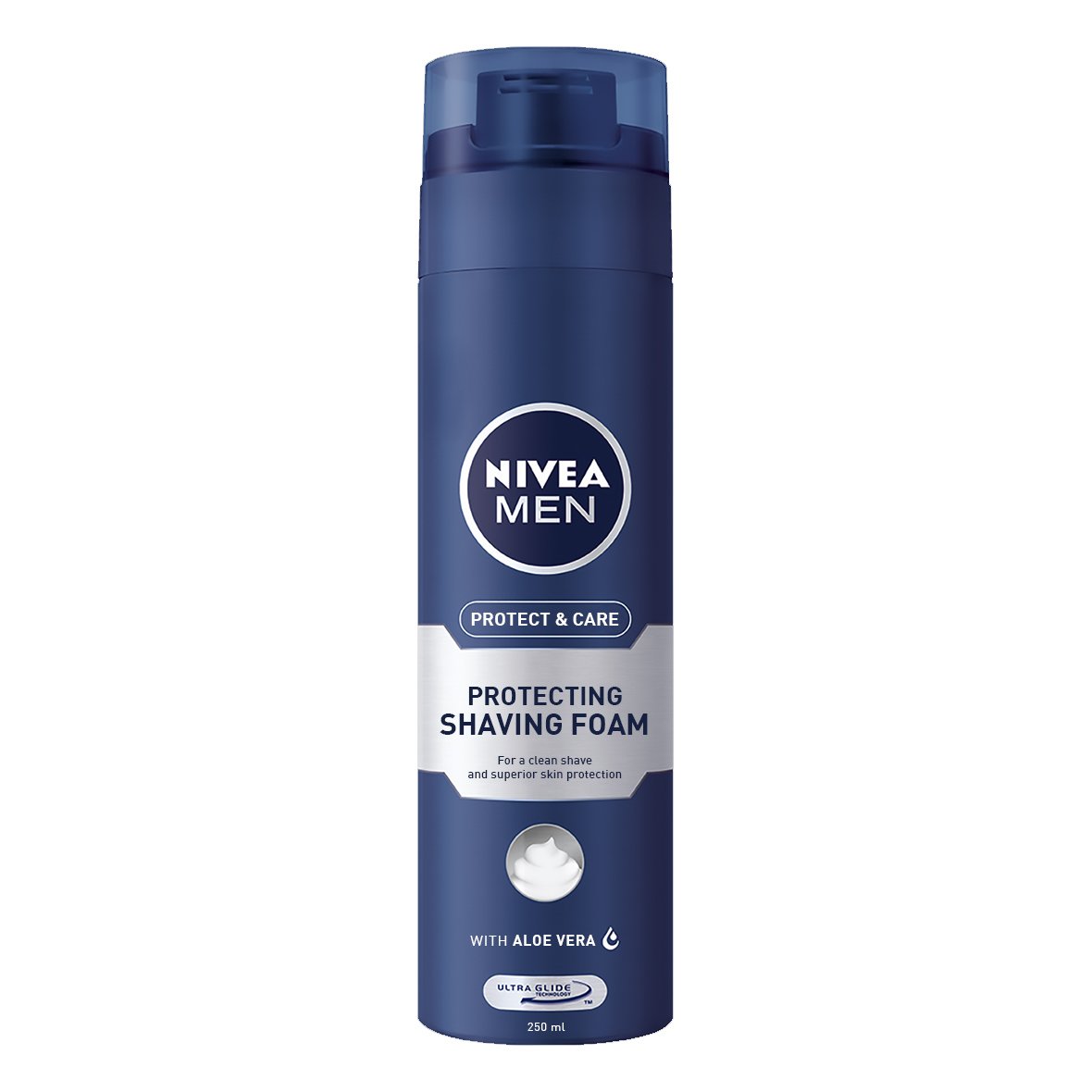 Nivea Nivea Men Protect & Care Protecting Shaving Foam Ανδρικός Αφρός Ξυρίσματος με Αλόε Βέρα για Βαθύ & Άνετο Ξύρισμα 250ml