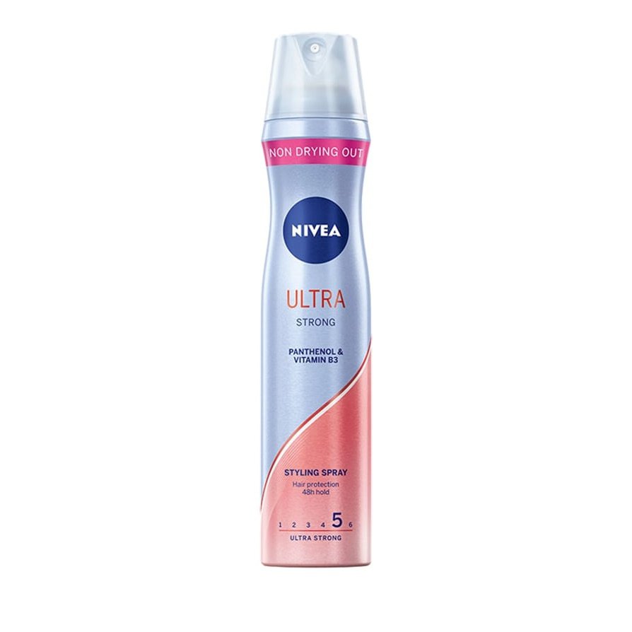 Nivea Styling Spray 24h Ultra Strong Styling Σπρέι Μαλλιών για Έως και 24 Ώρες Εξαιρετικά Δυνατό Κράτημα 250ml