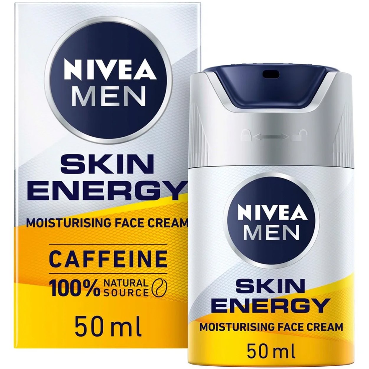 Nivea Men Skin Energy Moisturizing Cream Ανδρική Ενυδατική Κρέμα Προσώπου με Καφεΐνη για Αναζωογόνηση 50ml
