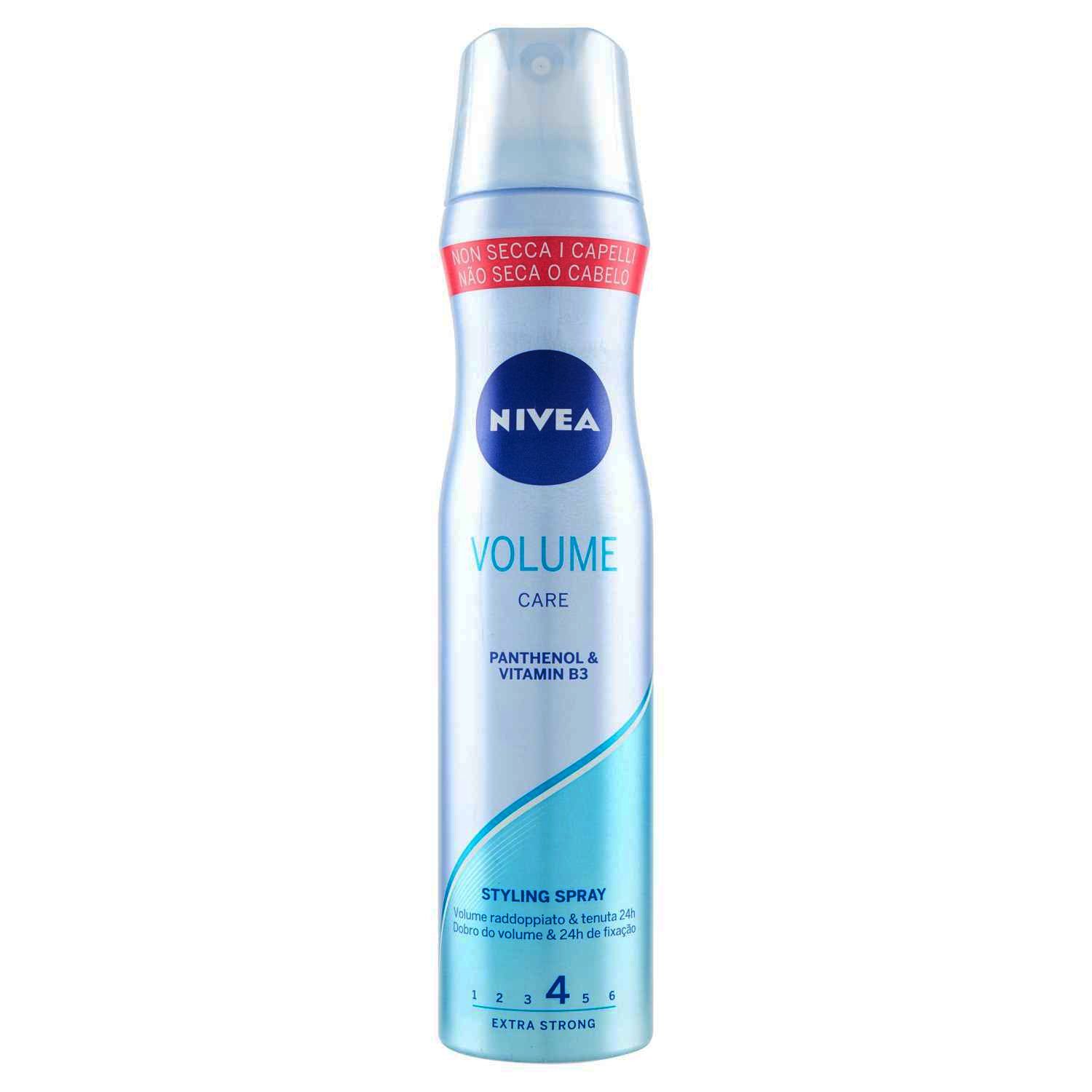 Nivea Volume Care Hair Styling Spray για Πολύ Δυνατό Κράτημα με Πανθενόλη & Βιταμίνη Β3 250ml