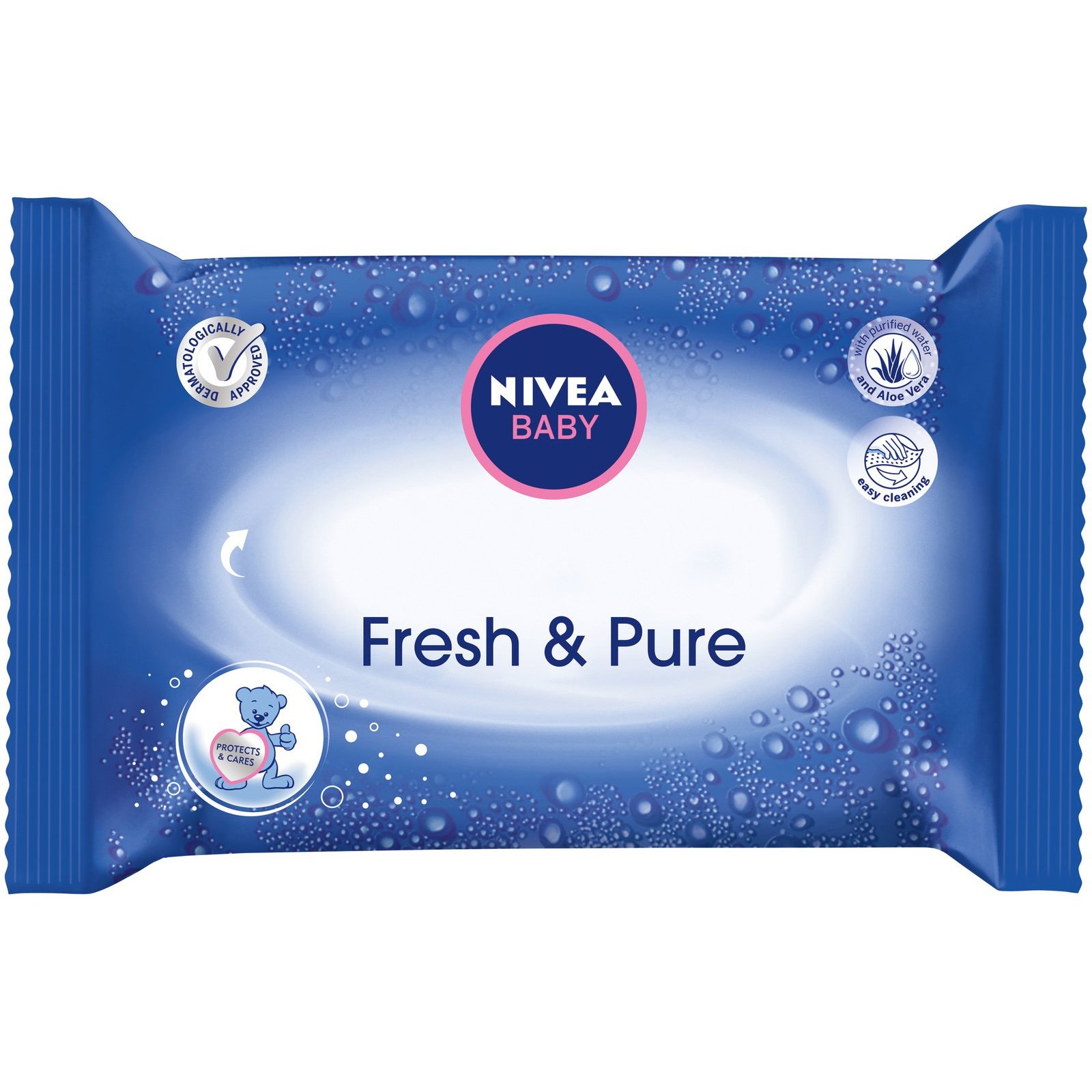 Nivea Baby Fresh & Pure Wipes Μωρομάντηλα Χωρίς Οινόπνευμα 63τμχ