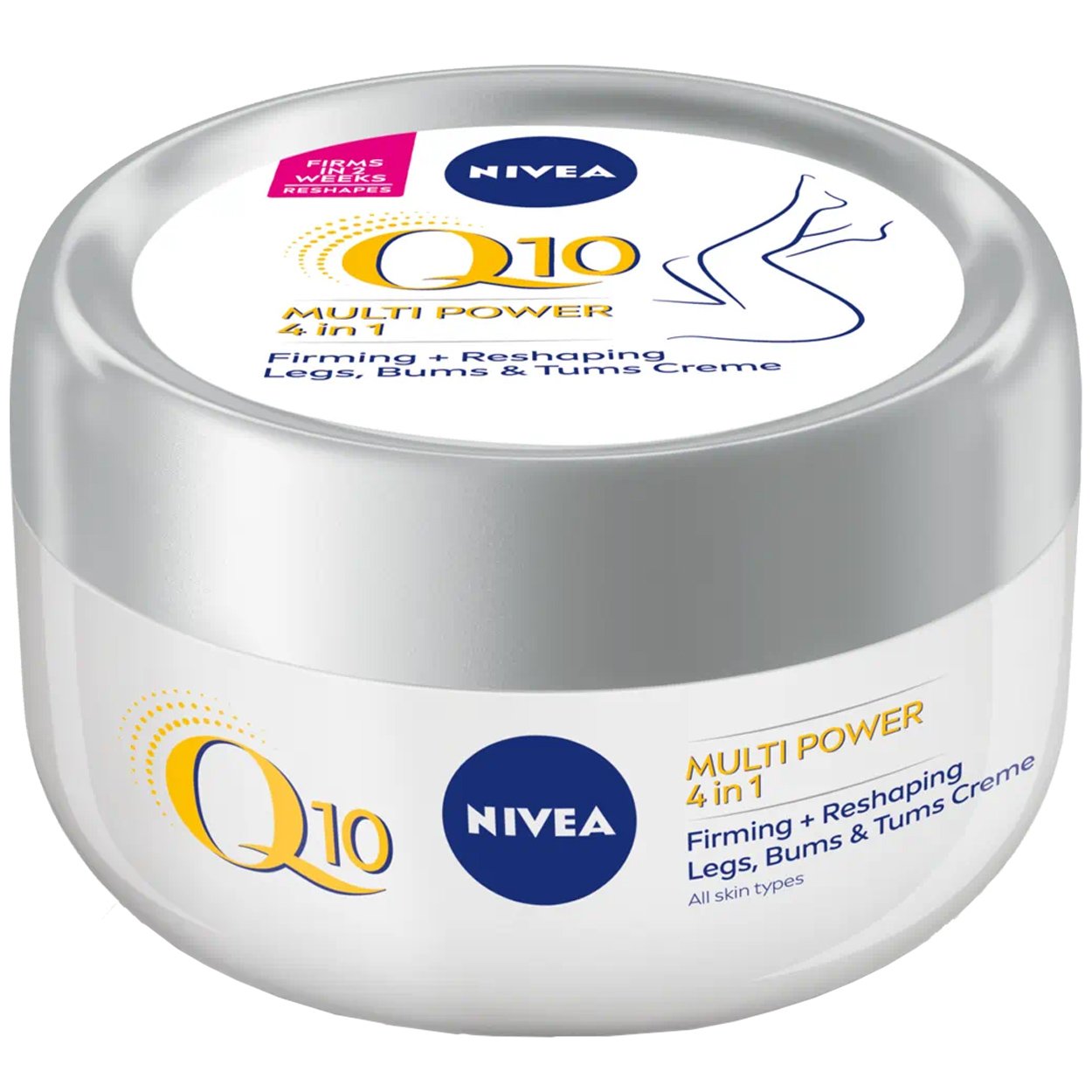 Nivea Body Firming Cream Q10 Multi Power Εξειδικευμένη Κρέμα Σώματος με Εκχύλισμα Σόγιας και Συνένζυμο Q10 που Συσφίγγει την Επιδερμίδα 300ml