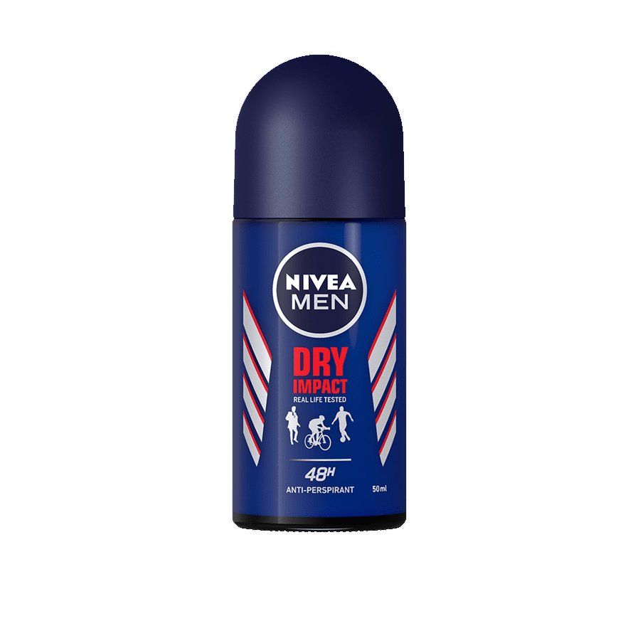 Nivea Men Dry Impact Roll on Deo Ανδρικό Αποσμητικό 48ωρης Προστασίας Χωρίς Ερεθισμούς 50ml