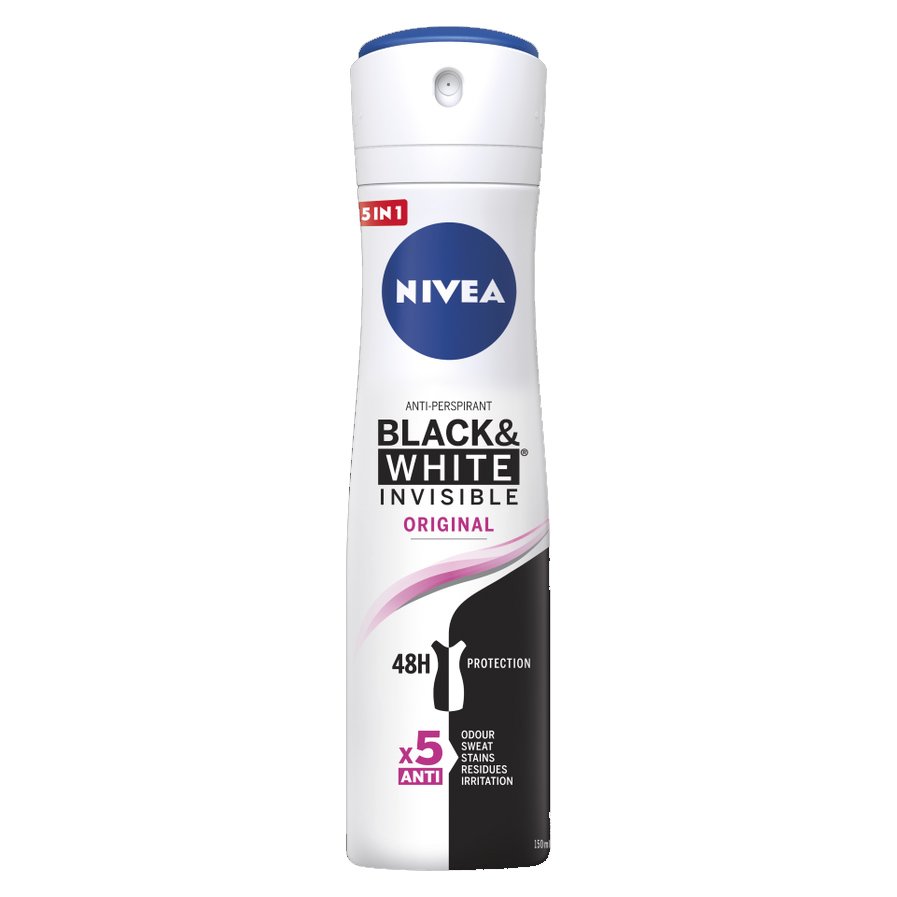 Nivea Deo Black & White Clear Invisible Spray Γυναικείο Αποσμητικό Κατά των Λευκών Σημαδιών 150ml