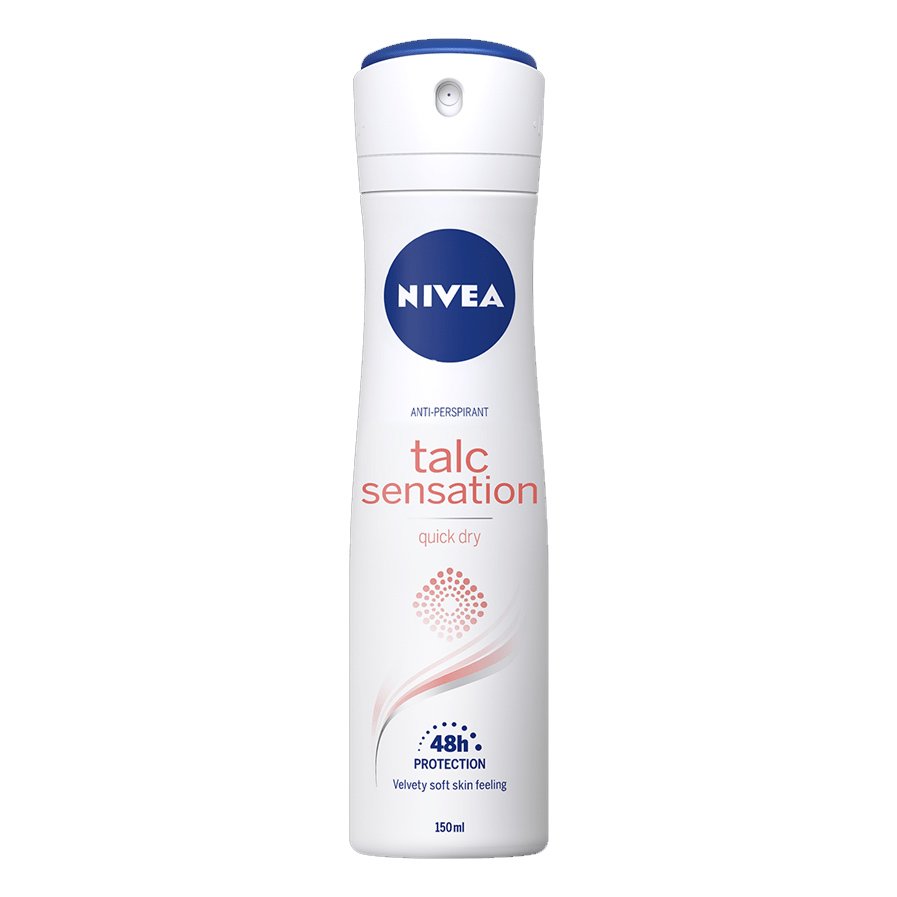 Nivea Female Talc Sensation Spray Deo Γυναικείο Αποσμητικό σε Μορφή Σπρέι με Εξαιρετικά Απαλή Αίσθηση Κατά την Εφαρμογή 150ml