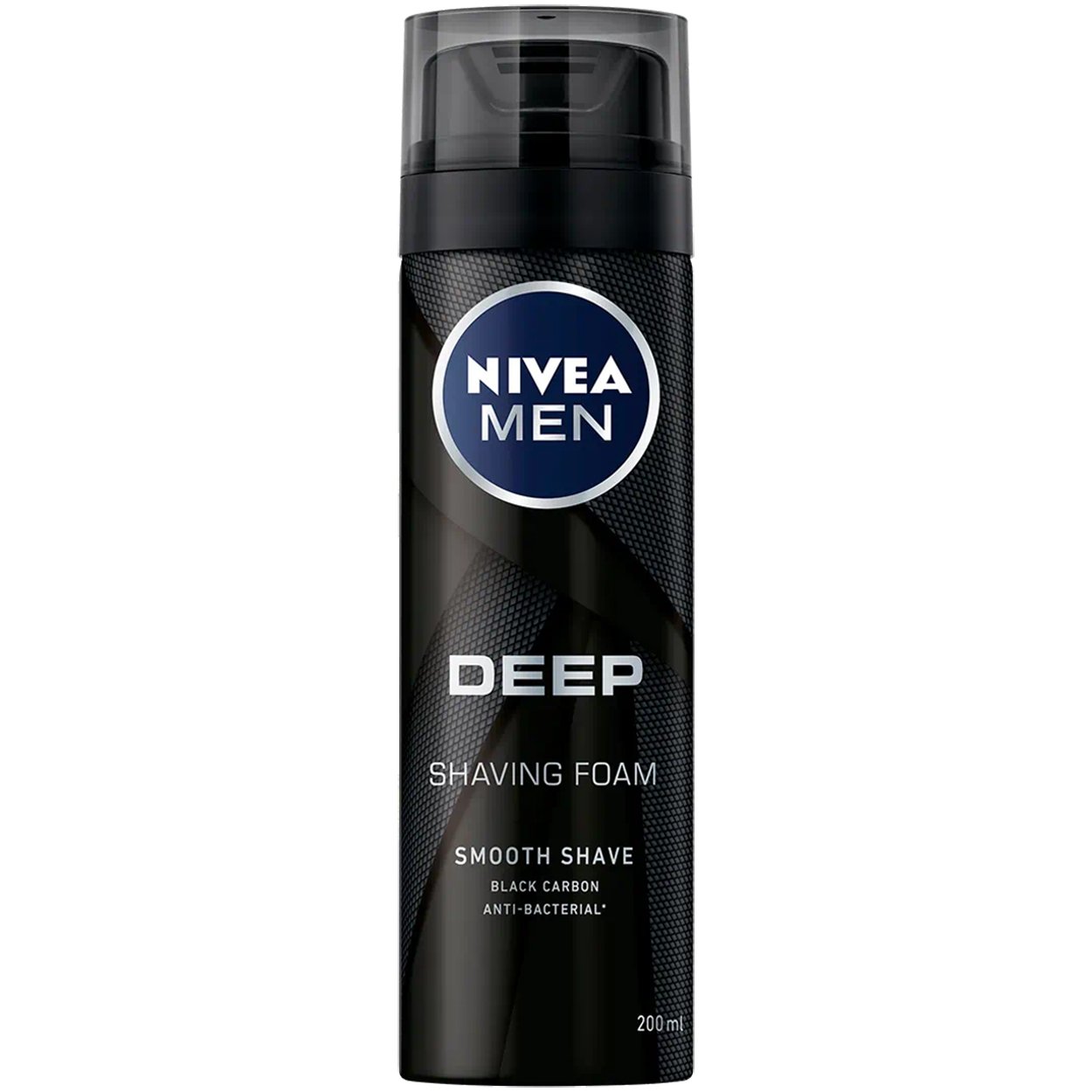 Nivea Men Deep Shaving Foam Black Carbon Προστατευτικός Αφρός Ξυρίσματος με Άνθρακα, Κατά των Βακτηρίων 200ml