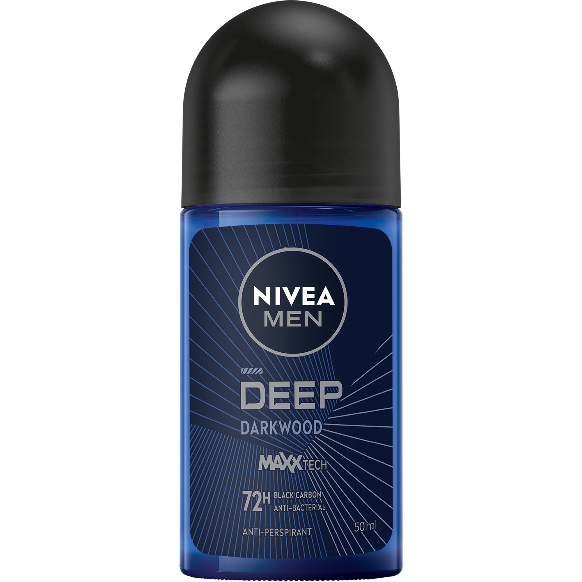 Nivea Men Deep Darkwood Maxx Tech 72h Roll-On Deodorant Ανδρικό Αποσμητικό Μεγάλης Διάρκειας 50ml