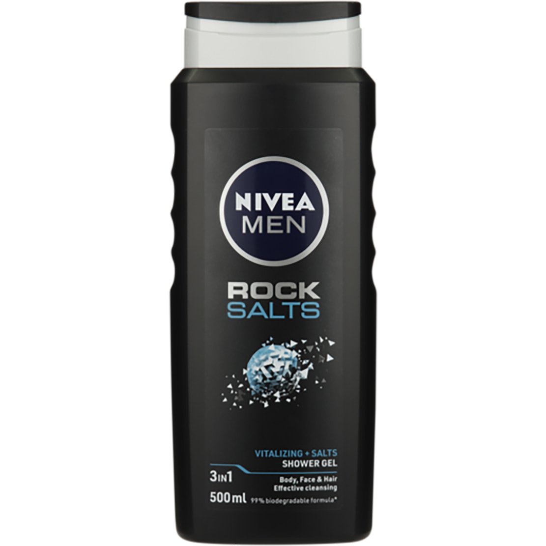 Nivea Men Rock Salts Shower Gel Αφρόλουτρο για Σώμα, Πρόσωπο & Μαλλιά για Βαθύ Καθαρισμό 500ml
