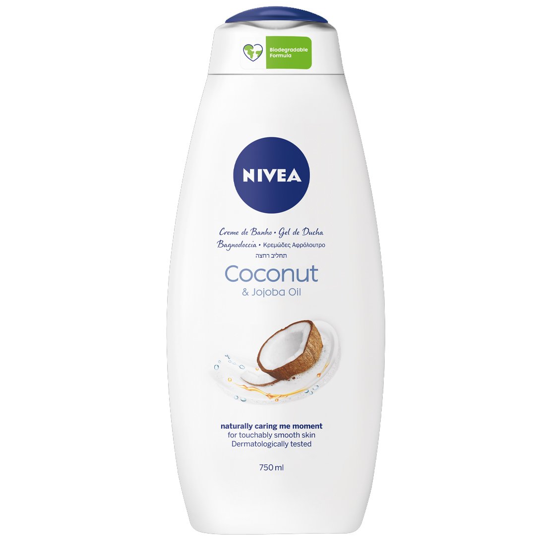 Nivea Coconut & Jojoba Oil Shower Cream Κρεμώδες Αφρόλουτρο με Λάδι Jojoba & Άρωμα Καρύδας 750ml