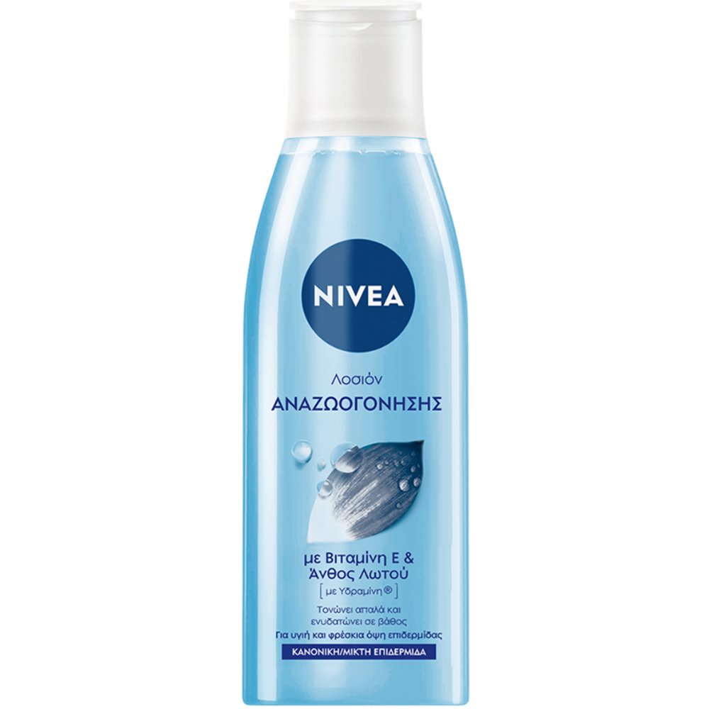 Nivea Refreshing Moisturizing Toner Αναζωογονητική Ενυδατική Τονωτική Λοσιόν με Βιταμίνη Ε, Άνθος Λωτού & Υδραμίνη για Κανονικές προς Μικτές Επιδερμίδες 200ml