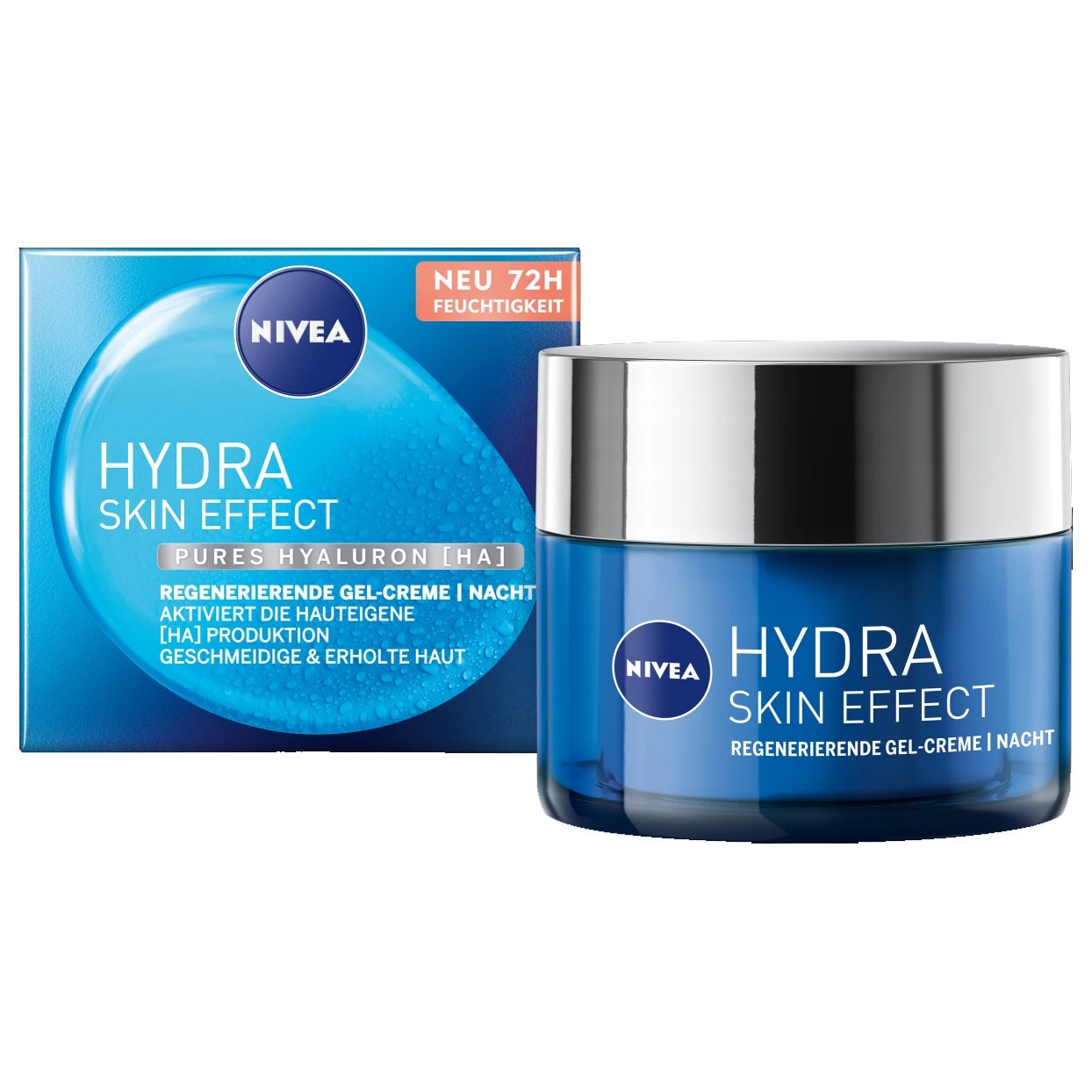 Nivea Hydra Skin Effect Night Regeneration Gel Cream Ενυδατική Κρέμα – Gel Προσώπου Νύχτας με Υαλουρονικό Οξύ 50ml