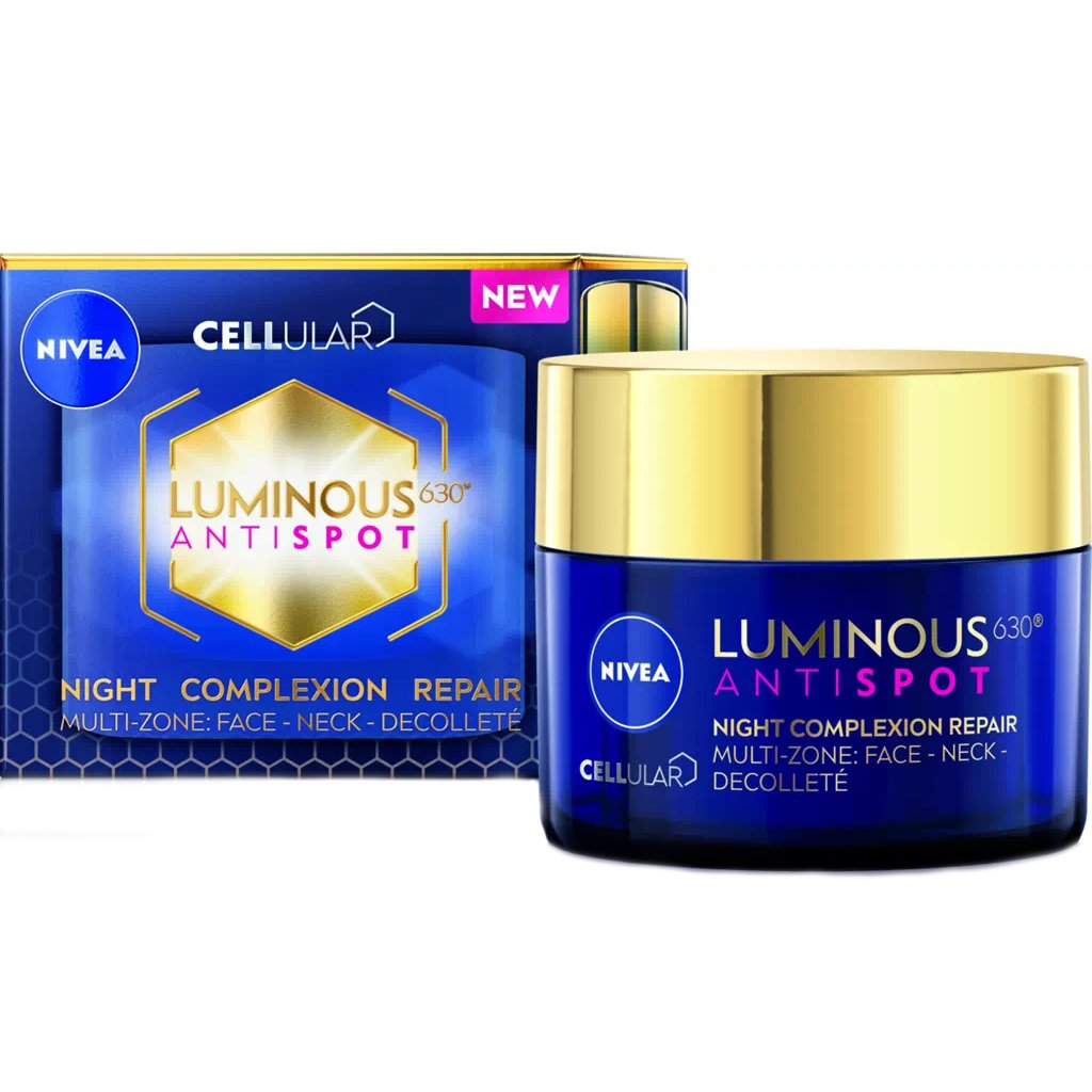 Nivea Nivea Cellular Luminous 630 Antispot Night Cream Complexion Repair Κρέμα Προσώπου Νύχτας Κατά των Κηλίδων 50ml