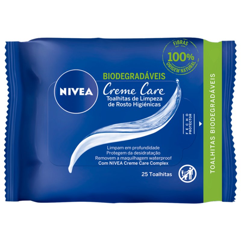 Nivea Cream Care Facial Cleansing Wipes Μαντηλάκια Καθαρισμού Προσώπου & Ματιών 25 Wipes