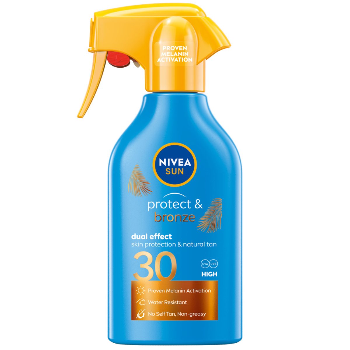 Nivea Nivea Sun Protect & Bronze Spf30 Body Lotion Trigger Spray Αντηλιακό Γαλάκτωμα Σώματος Υψηλής Προστασίας για Ενεργοποίηση της Φυσικής Διαδικασίας Μαυρίσματος 270ml