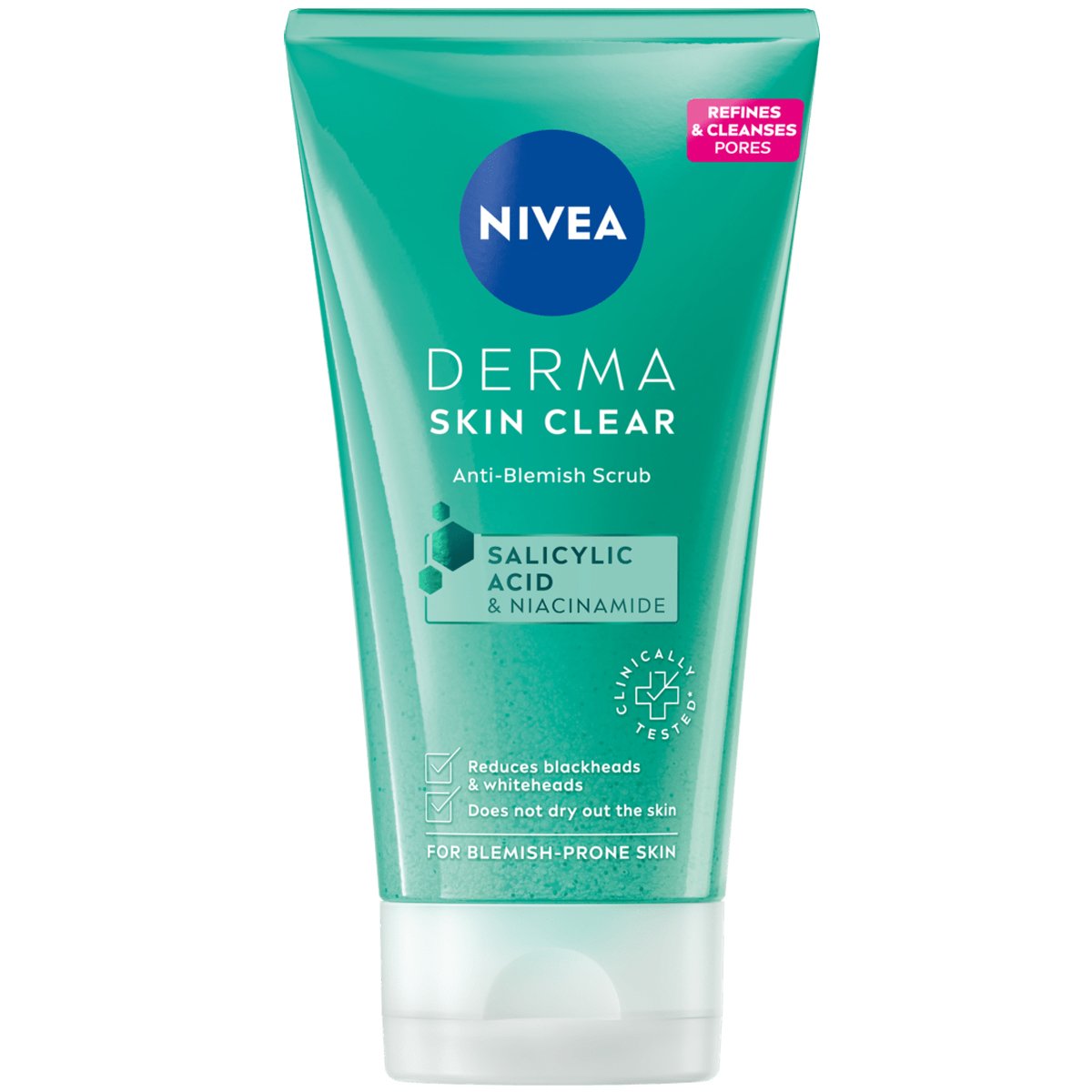 Nivea Derma Skin Clear Anti-Blemish Scrub Απολεπιστικό Scrub Καθαρισμού Προσώπου Κατά των Πόρων Χωρίς να Ξηραίνει την Επιδερμίδα 150ml