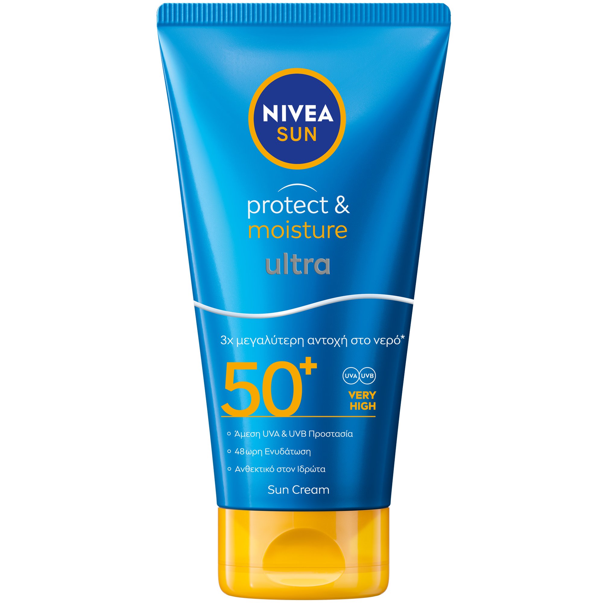 Nivea Sun Protect & Moisture Ultra Spf50+ Cream Αντηλιακή & Ενυδατική Κρέμα Προσώπου Σώματος Πολύ Υψηλής Προστασίας 150ml