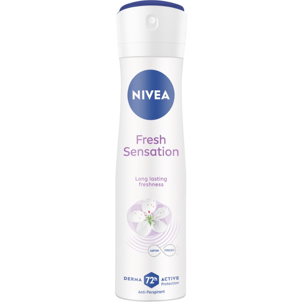 Nivea Fresh Sensation Anti Perspirant Spray Γυναικείο Αποσμητικό Μακράς Διάρκειας με Φρέσκο Άρωμα Αισθησιακών Λουλουδιών & Ζουμερών Μούρων 150ml
