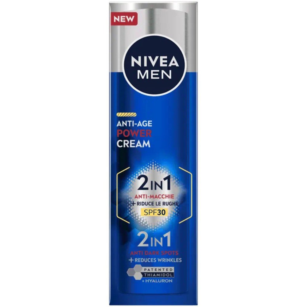 Nivea Nivea Men Anti-Age 2In1 Power Cream Spf30, Ανδρική Ενυδατική Αντιγηραντική Κρέμα Προσώπου κατά των Σημαδιών Γήρανσης 50ml