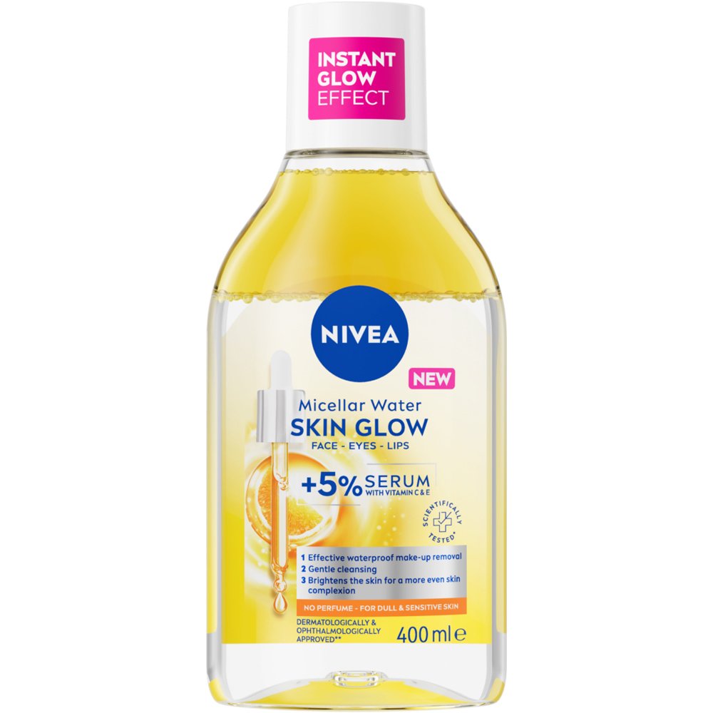 Nivea Nivea Skin Glow Micellar Water Ενυδατικό Μικυλλικό Νερό Ντεμακιγιάζ για Θαμπή & Ευαίσθητη Επιδερμίδα 400ml
