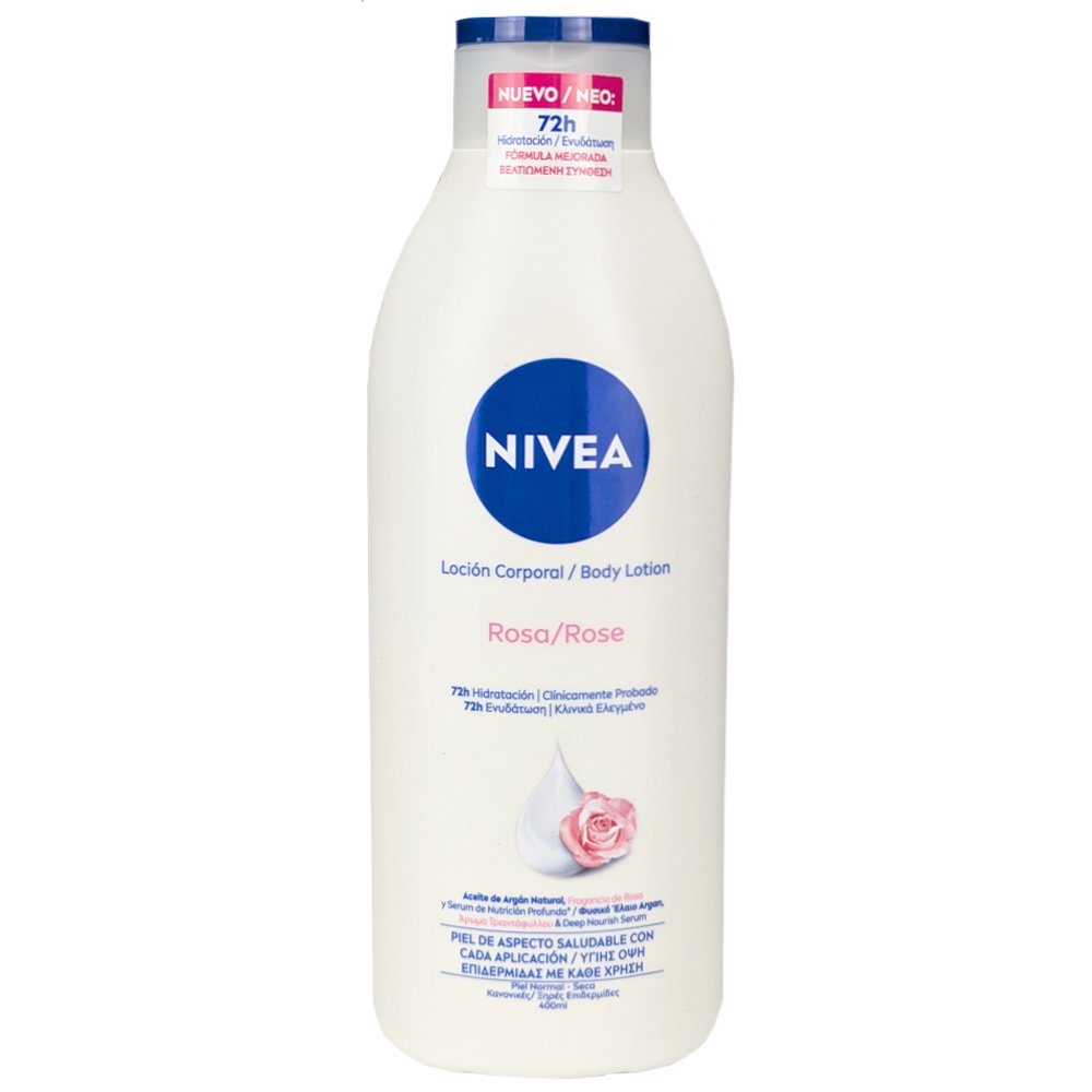 Nivea Nivea Rose 72h Moisturising Body Lotion Ενυδατική Λοσιόν Σώματος με Άρωμα Τριαντάφυλλο για Κανονικές & Ξηρές Επιδερμίδες Μεγάλης Διάρκειας 400ml