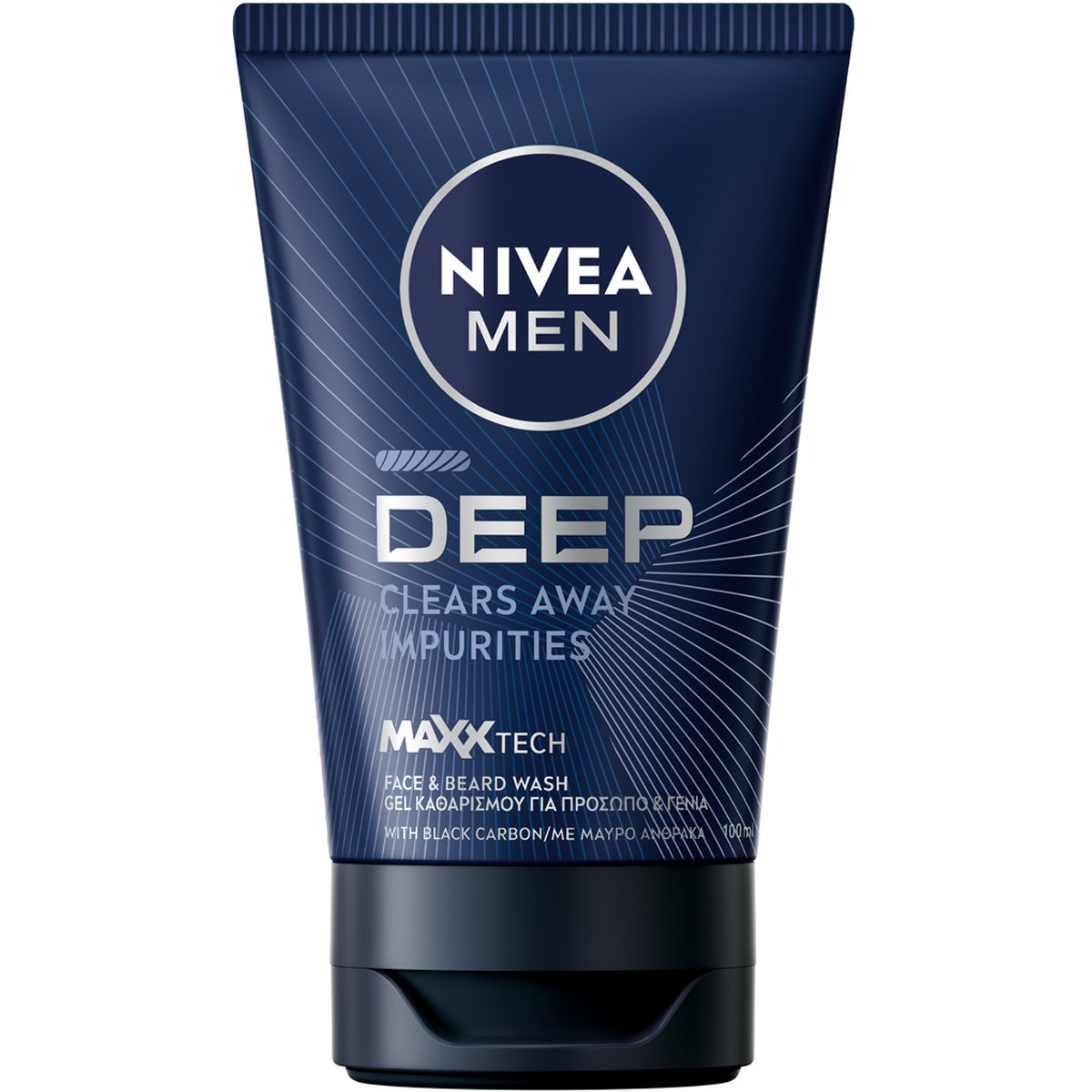 Nivea Men Deep Face & Body Wash Τζελ Καθαρισμού για Πρόσωπο & Γένια με Μαύρο Άνθρακα 100ml