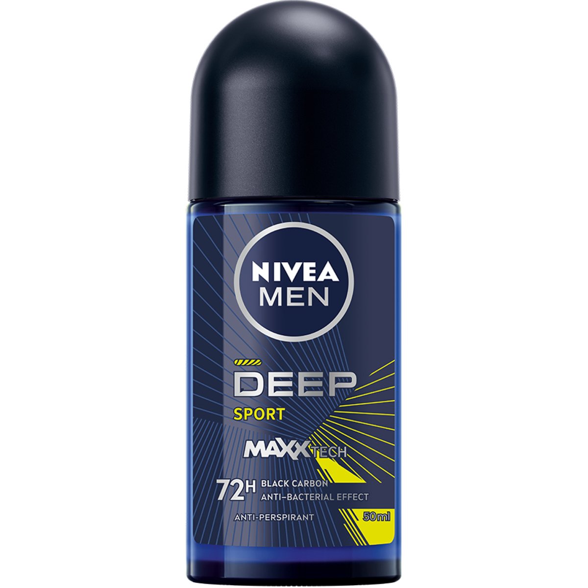 Nivea Men Deep Sport Anti-Perspirant Roll-On Deodorant Ανδρικό Αντιβακτηριακό Αποσμητικό Roll-On για 72ωρη Προστασία 50ml