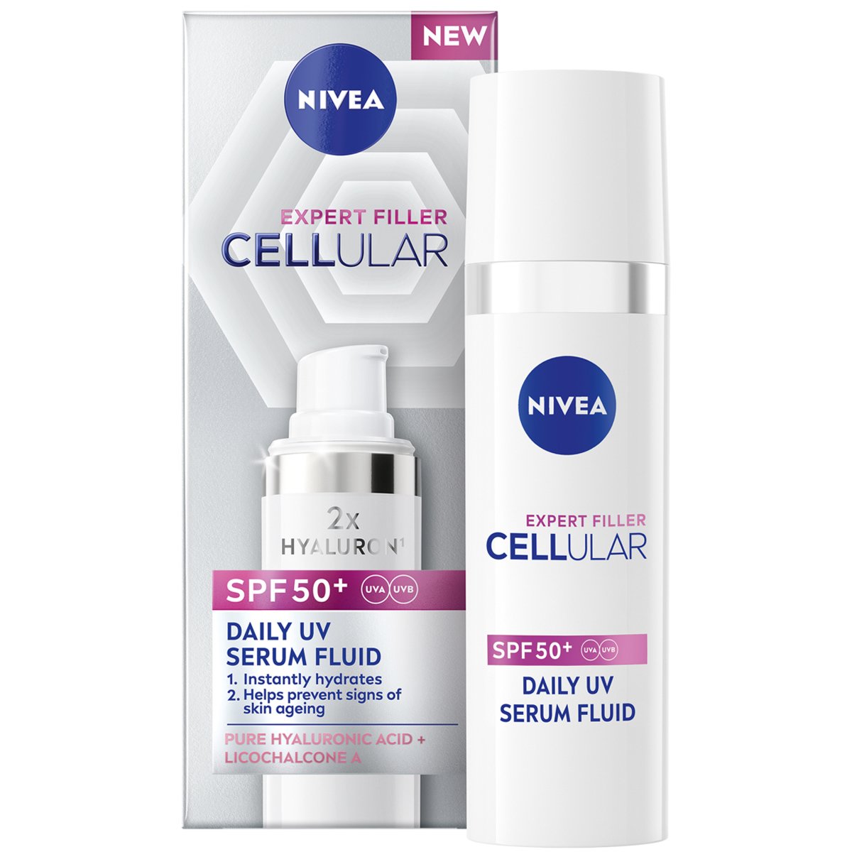 Nivea Nivea Expert Filler Cellular Spf50+ Daily UV Serum Fluid Λεπτόρρευστος Ορός Ημέρας Υψηλής Προστασίας 40ml