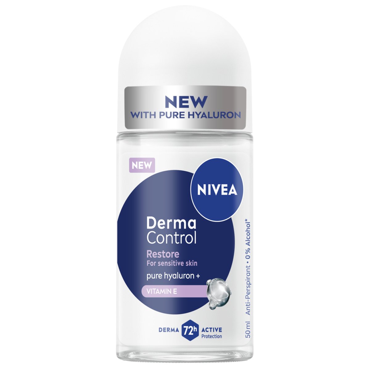 Nivea Derma Control Restore Roll-On Deodorant Γυναικείο Αντιιδρωτικό σε Μορφή Roll-On για την Ευαίσθητη Επιδερμίδα 50ml