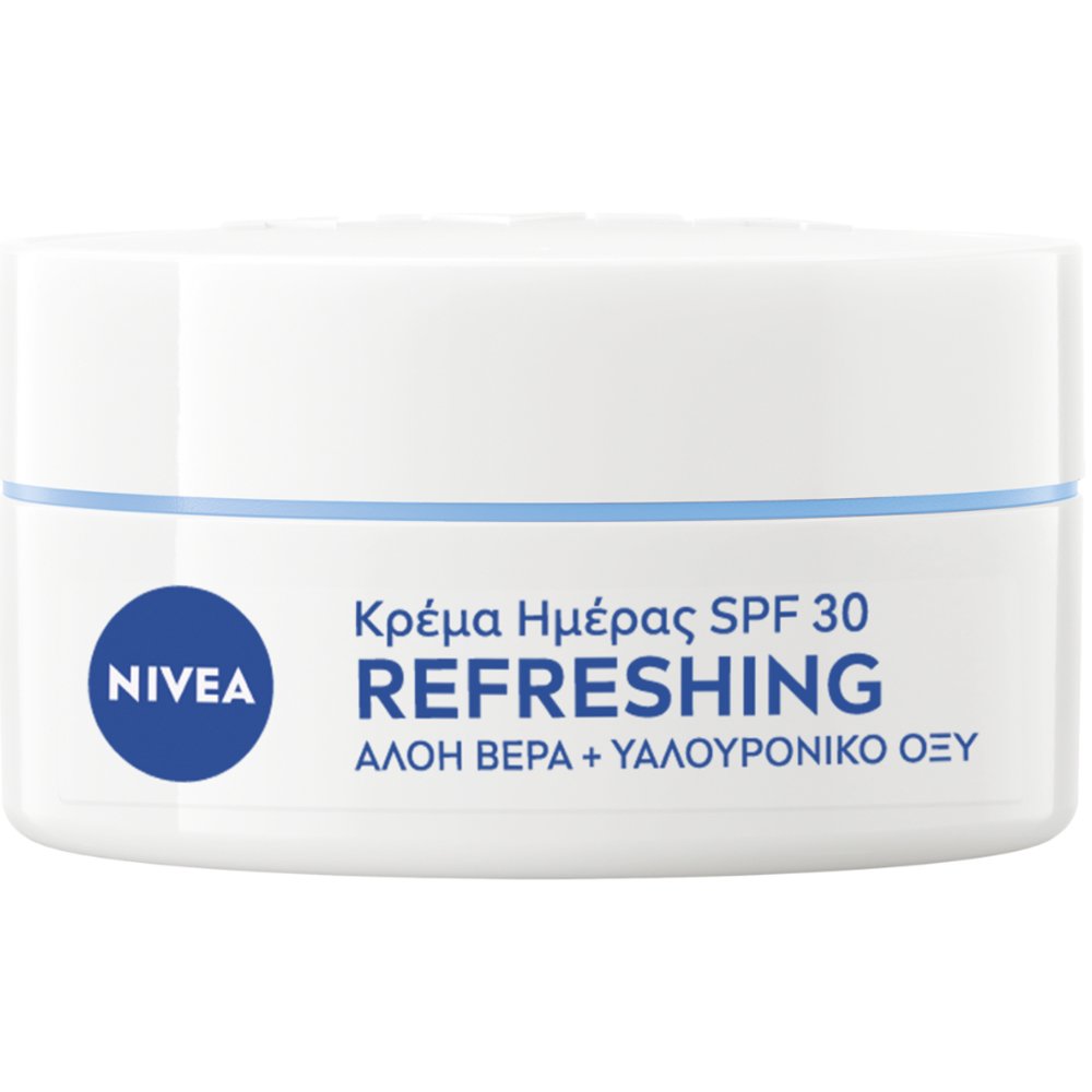Nivea Refreshing for Normal Skin Spf30 Day Cream Ενυδατική Κρέμα Ημέρας με Υψηλή Αντηλιακή Προστασία, για Κανονική Επιδερμίδα με Αλόη & Υαλουρονικό Οξύ 50ml