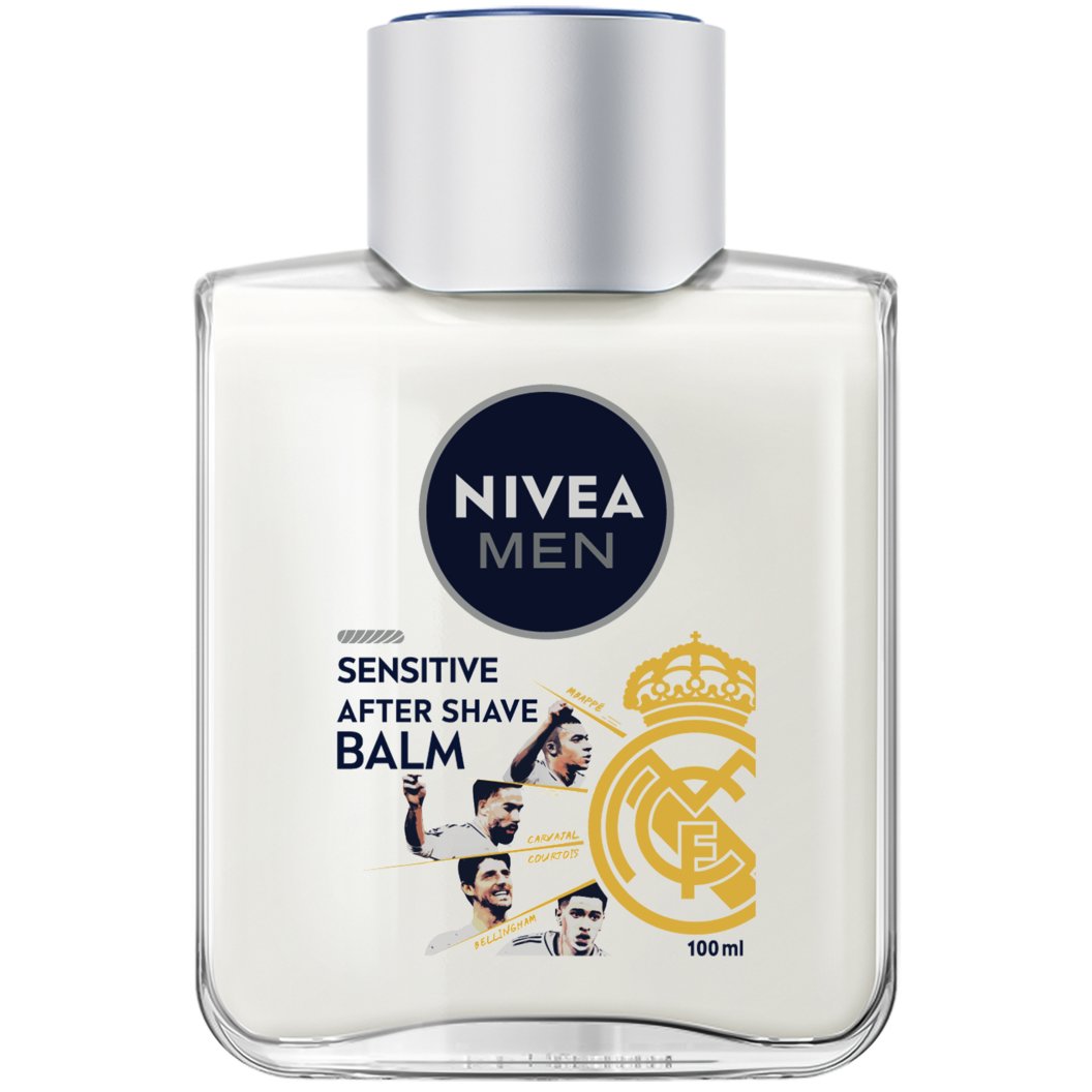 Nivea Men Real Madrid Edition Sensitive After Shave Balm Καταπραϋντική Λοσιόν για Μετά το Ξύρισμα για Ερεθισμένη Επιδερμίδα Χωρίς Αλκοόλ 100ml