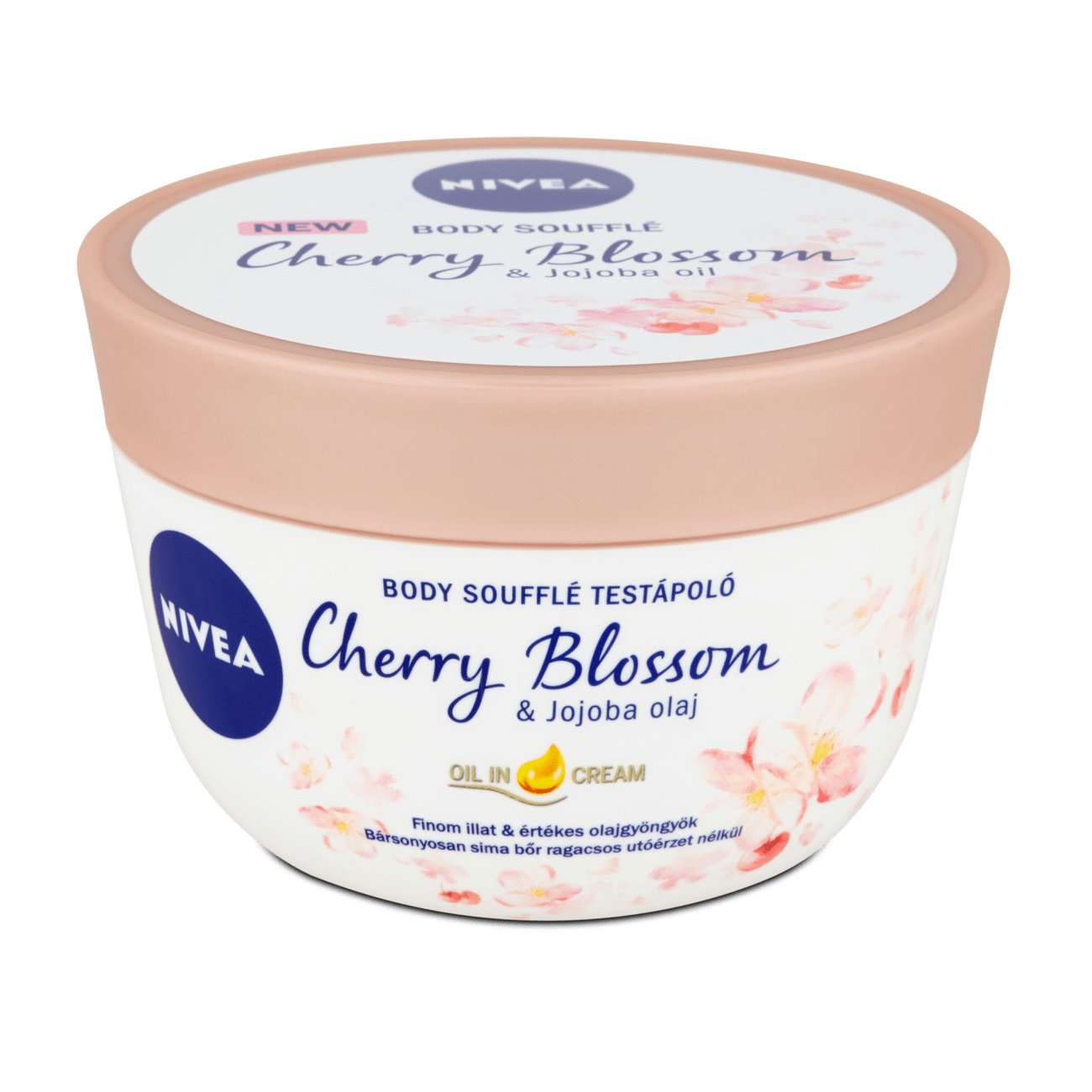 Nivea Body Souffle Cherry Blossom & Jojoba Oil Ενυδατική Κρέμα Σώματος με Άρωμα Ανθών Κερασιάς για Ξηρές & Πολύ Ξηρές Επιδερμίδες 200ml
