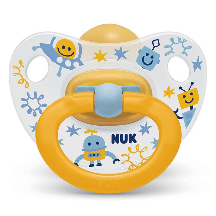 Nuk Classic Happy Kids Πιπίλα απο Καουτσούκ με Κρίκο Μεγέθους 3 (18-36 Μηνών) 1τμχ