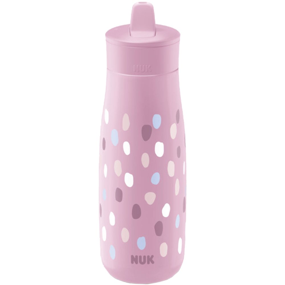 Nuk Nuk Mini-Me Flip 12m+ Cup Παιδικό Αθλητικό Παγούρι Πολυπροπυλενίου με Καλαμάκι 450ml - Ροζ