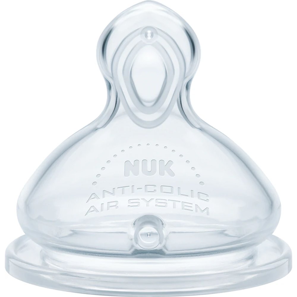 Nuk Nuk First Choice Plus No Colic Teat 6m+ Θηλή Σιλικόνης Κατά των Κολικών με Φυσικό Σχήμα, 2 Τεμάχια