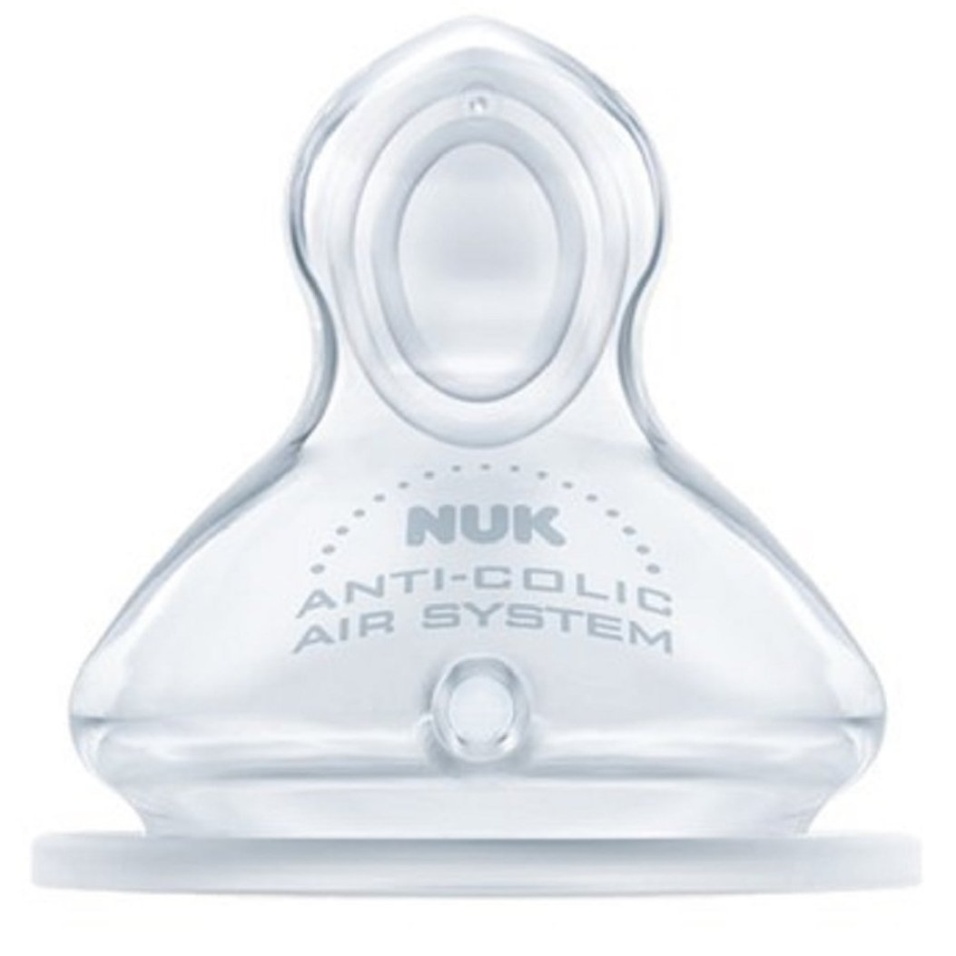 Nuk First Choice Anti-Colic Teat 0m+ Small Θηλή Σιλικόνης Κατά των Κολικών με Φυσικό Σχήμα που Προσαρμόζεται στην Γνάθο 2 Τεμάχια