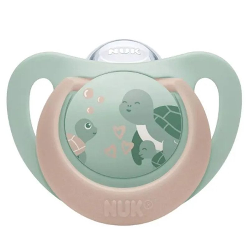 Nuk First Choice Silicone Soother 18-36m Ορθοδοντική Πιπίλα Σιλικόνης με Θήκη 1 Τεμάχιο - Φυστικί - Μπεζ