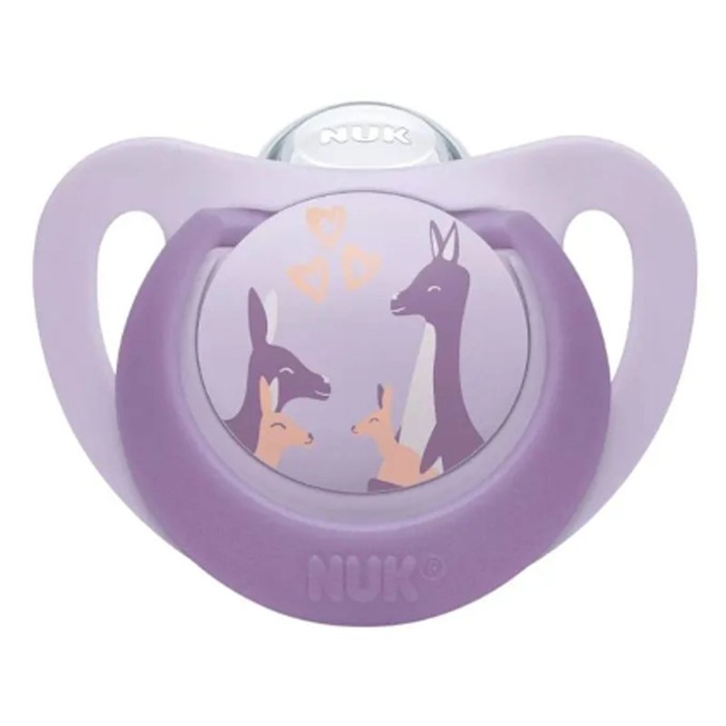 Nuk First Choice Silicone Soother 18-36m Ορθοδοντική Πιπίλα Σιλικόνης με Θήκη 1 Τεμάχιο - Λιλά - Μωβ