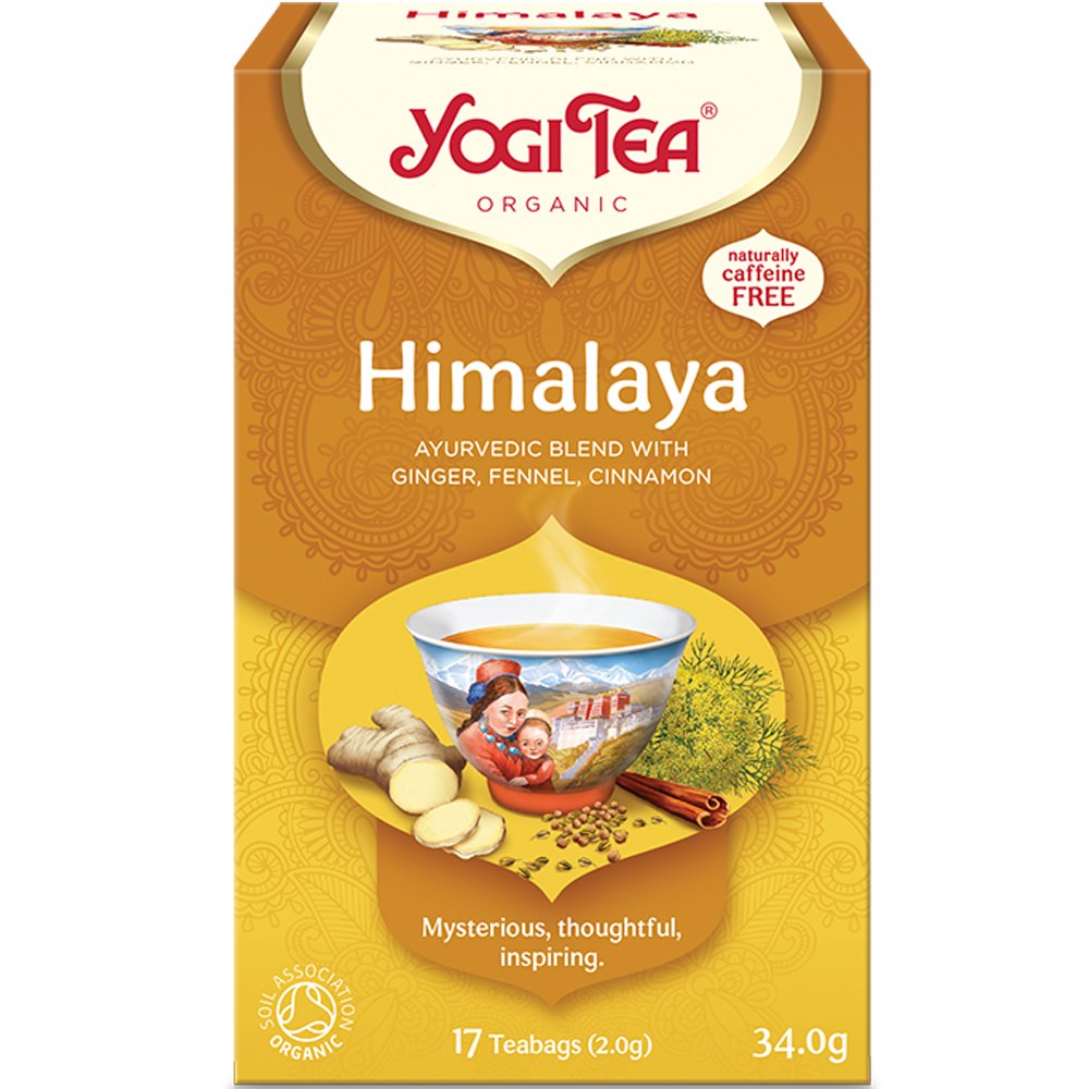 Yogi Tea Yogi Tea Himalaya Chai Ρόφημα Βοτάνων Τσαγιού με Τζίντζερ, Μάραθο, Κανέλα, & Γλυκάνισο για την Αρμονία Πνεύματος 17 Teabags (17 Φακελάκια x 2,0g)