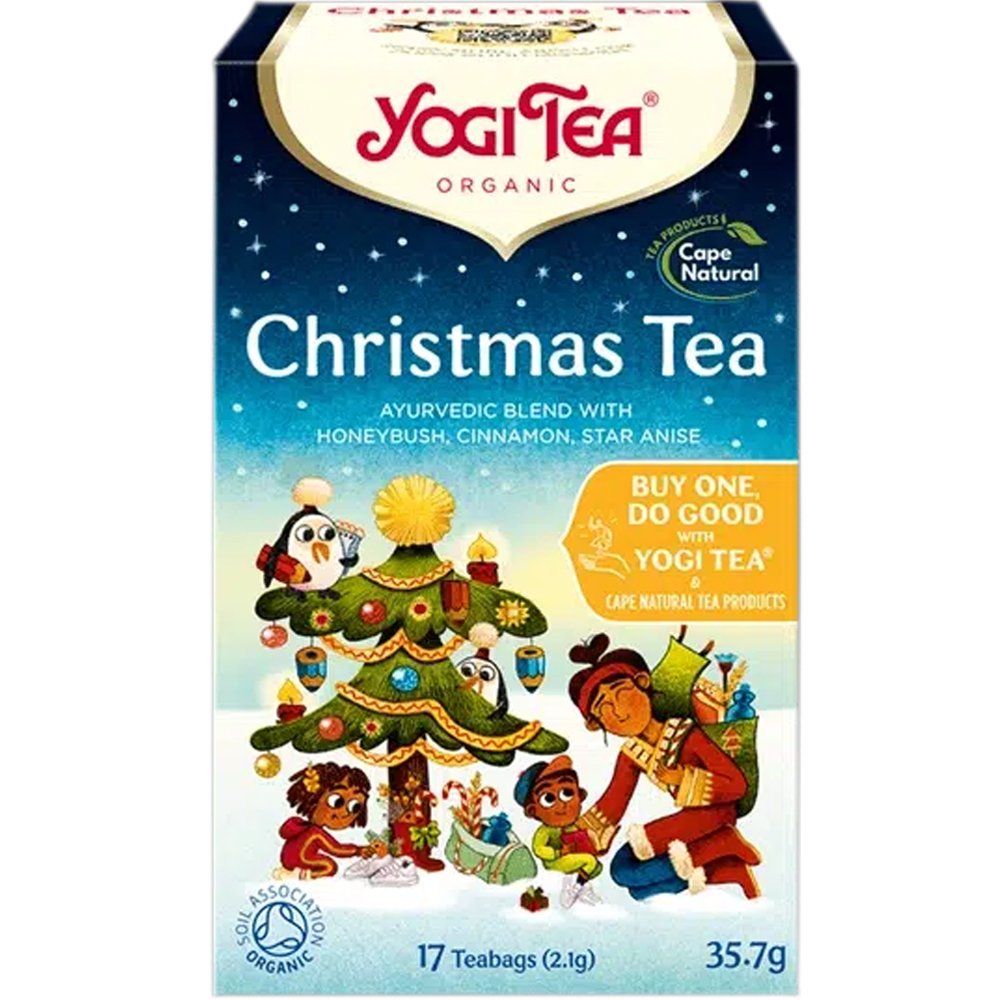 Yogi Tea Yogi Tea Christmas Tea Χαλαρωτικό Ρόφημα Βοτάνων Τσαγιού Ιδανικό για την Περίοδο των Χριστουγέννων με Κυκλωπία, Κανέλα & Αστεροειδή Γλυκάνισο, 17 Teabags (17 Φακελάκια x 2,1g)