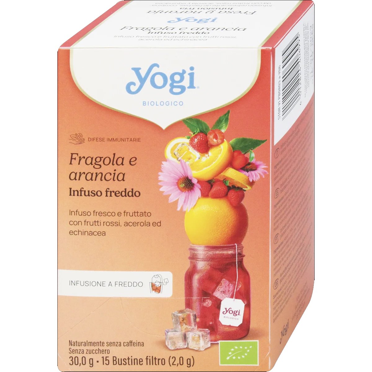 Yogi Cold Brew ΒΙΟ Strawberry Orange Δροσιστικό Βιολογικό Ρόφημα Βοτάνων με Φράουλα & Πορτοκάλι, για το Ανοσοποιητικό 30g (15 Φακελάκια x 2.0g)