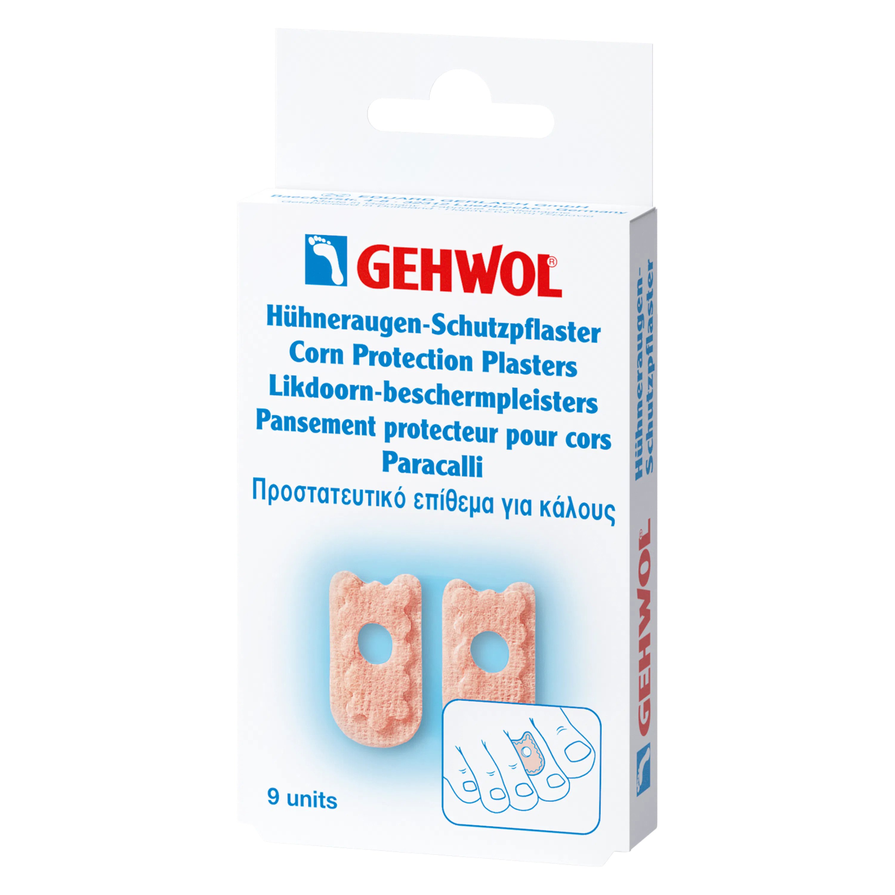 Gehwol Corn Protection Plasters Αυτοκόλλητο Προστατευτικό Επίθεμα για Κάλους 9 Τεμάχια