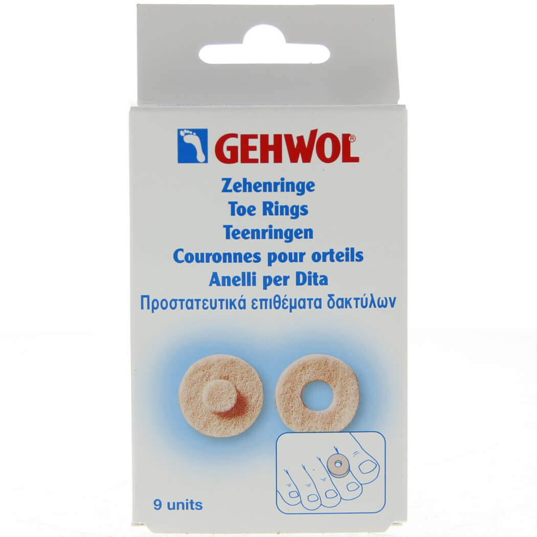 Gehwol Toe Ring Στρογγυλά Προστατευτικά Επιθέματα Δακτύλων 9 τεμάχια