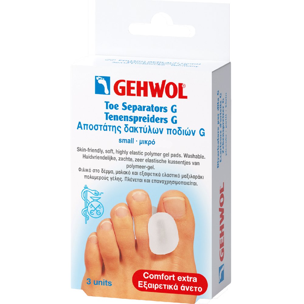 Gehwol Gehwol Toe Seperators G Αποστάτης Δακτύλων για Ανακούφιση από τους Κάλους Μεταξύ των Δαχτύλων του Ποδιού 3 Τεμάχια - Μικρό (S)