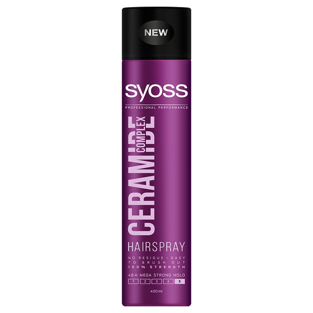Syoss Hairspray Ceramide Επαγγελματικό Δυνατό Κράτημα Μεγάλης Διάρκειας για Μαλλιά Ανάλαφρα Ακόμα & Μετά από Βούρτσισμα 400ml