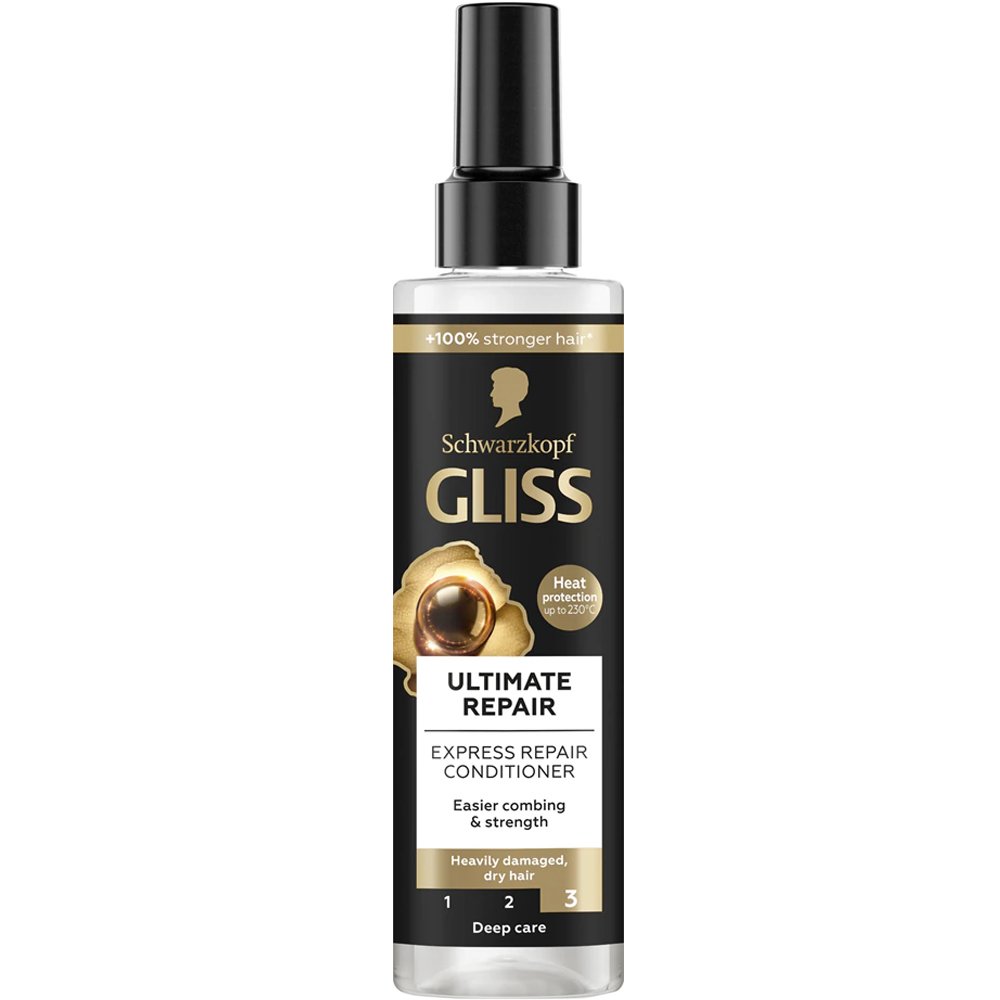 Schwarzkopf Schwarzkopf Gliss Ultimate Repair Leave In Conditioner Spray Αναζωογονητικό Μαλακτικό Spray Χωρίς Ξέβγαλμα για Ξηρά & Κατεστραμμένα Μαλλιά 200ml