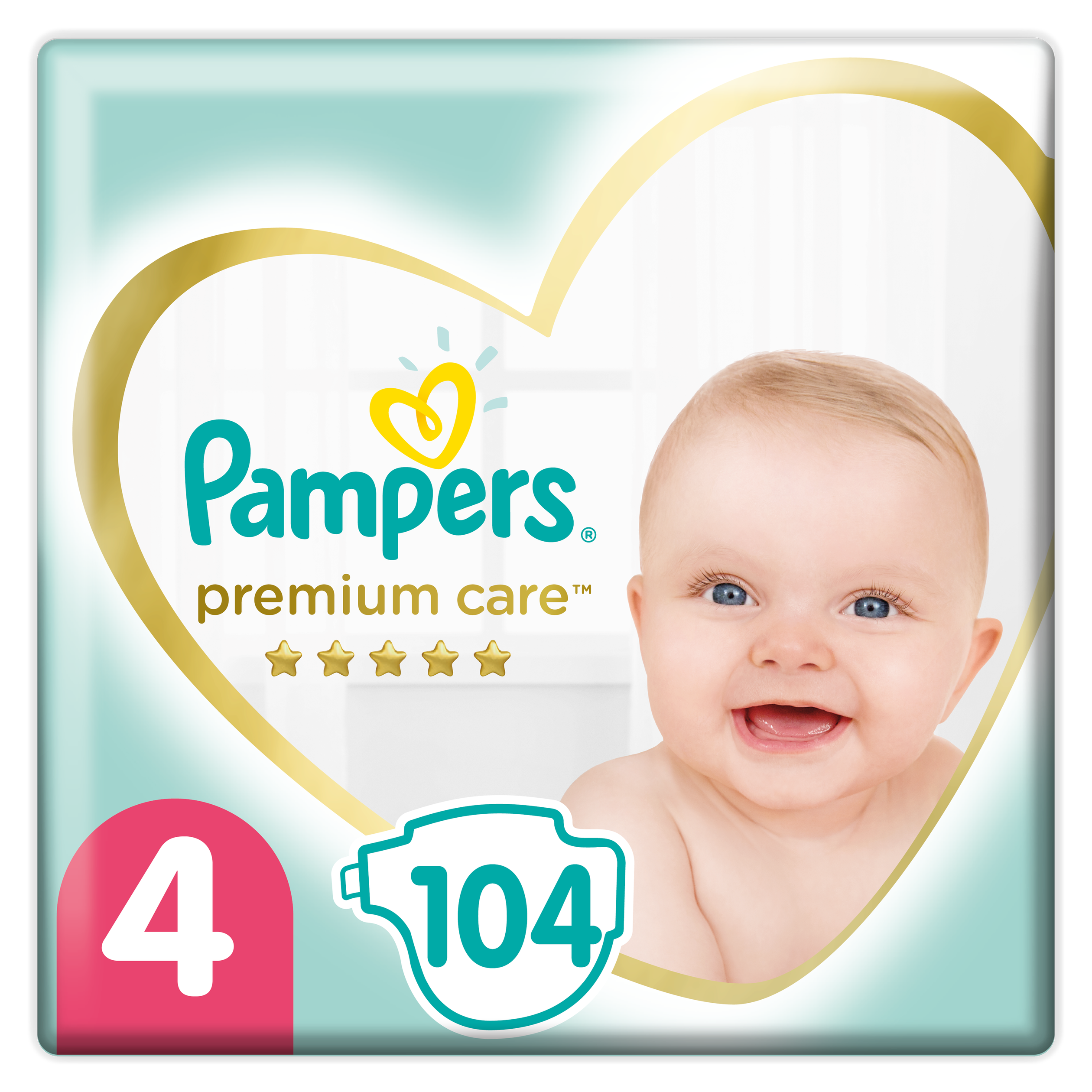 Pampers Premium Care No4 Maxi (9-14kg) 104 πάνες