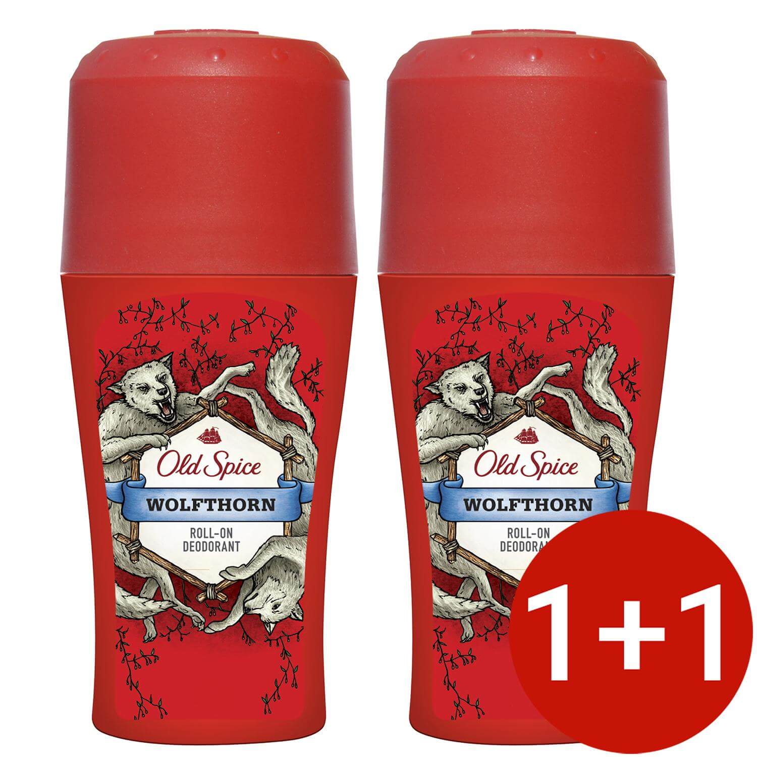 Old Spice Roll On Wolfthorn Αντιιδρωτικό Αποσμητικό για Άντρες 50ml Προσφορά 1+1 Δώρο