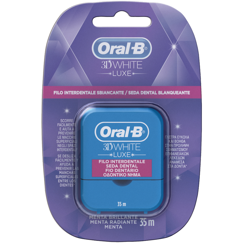 Oral-B 3D White Luxe Οδοντικό Νήμα για την Πρόληψη Λεκέδων 35m