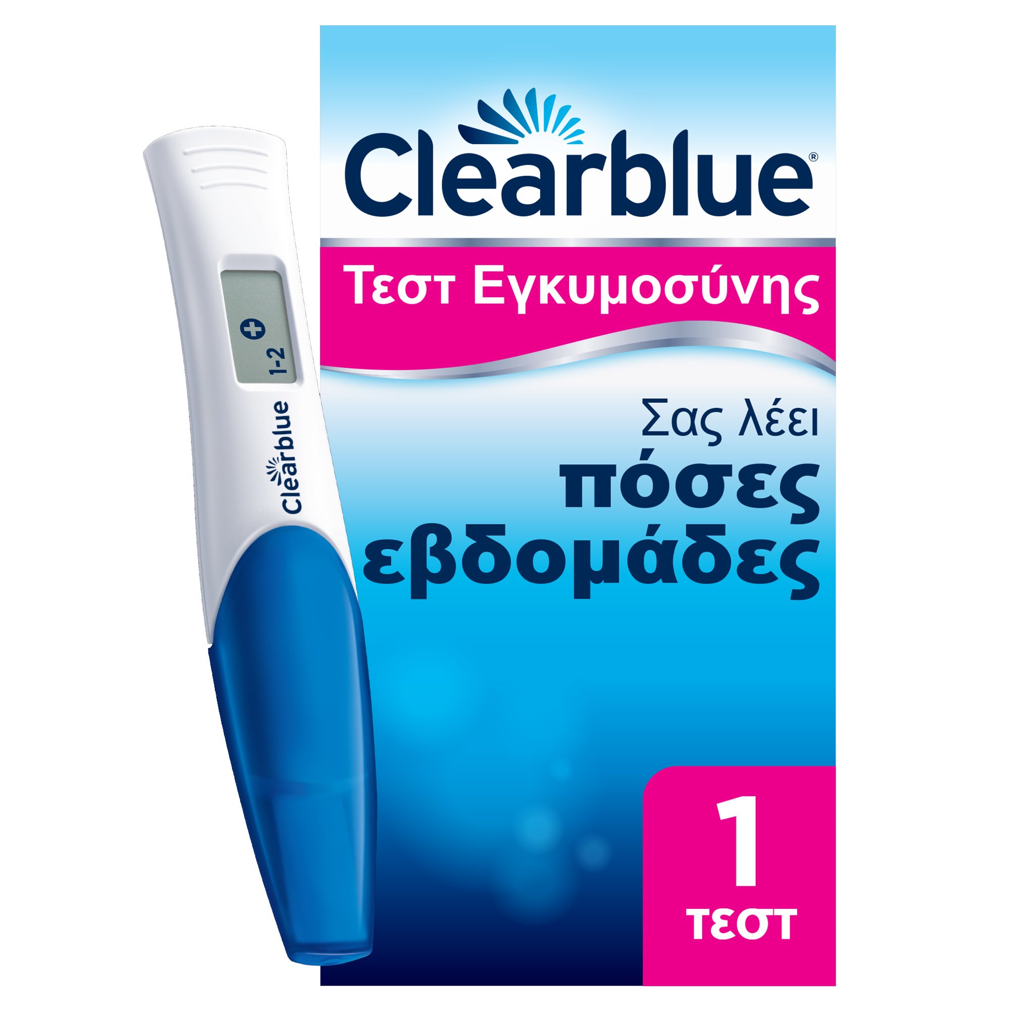 Clearblue Digital Ψηφιακό Τεστ Εγκυμοσύνης 1 Τεμάχιο