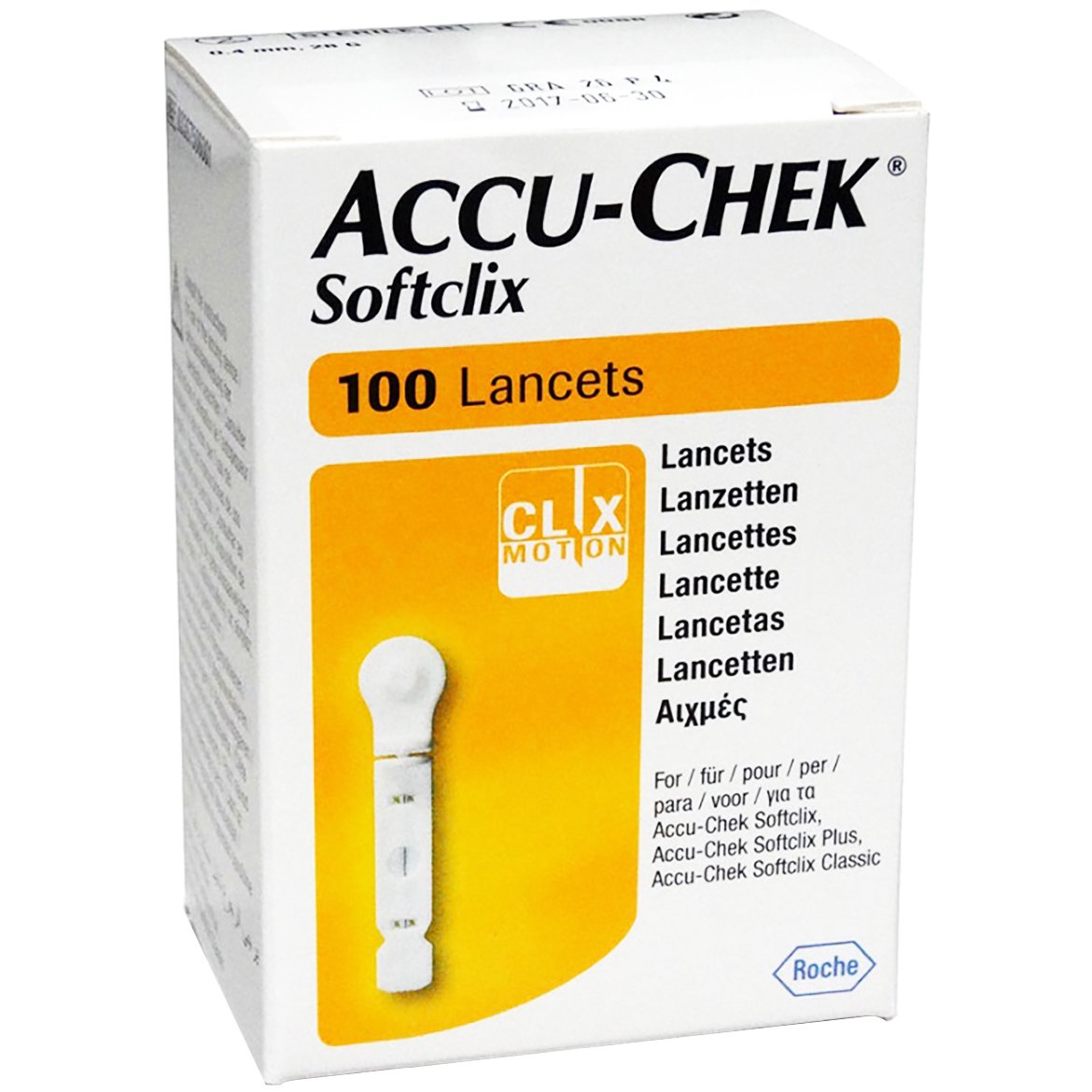 Accu-Chek Softclix Lancets Σκαρφιστήρες για το Σύστημα Παρακολούθησης Γλυκόζης Αίματος 100 Τεμάχια 51715